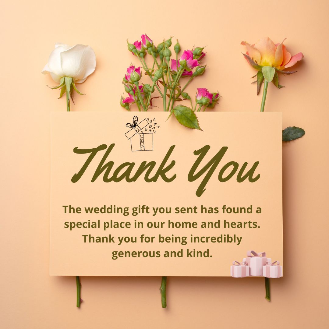 Thank You Messages for Wedding Gift