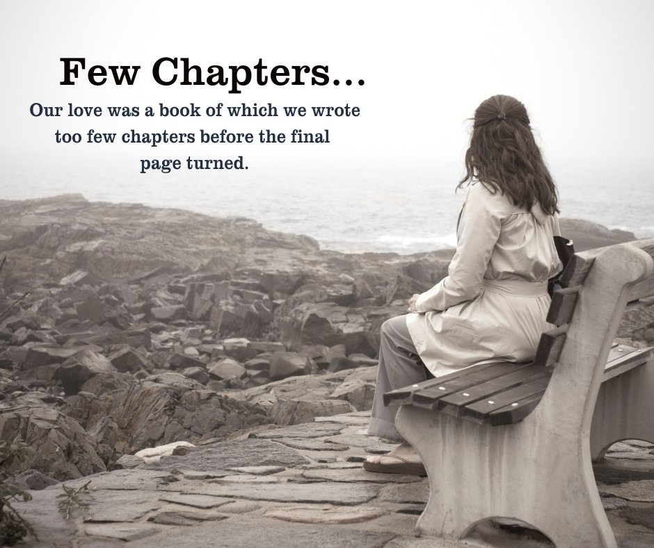 Relationship Sad Messages Text depicting a woman sitting alone on a bench overlooking a rocky shore, symbolizing the unfinished chapters of a once-loved story.