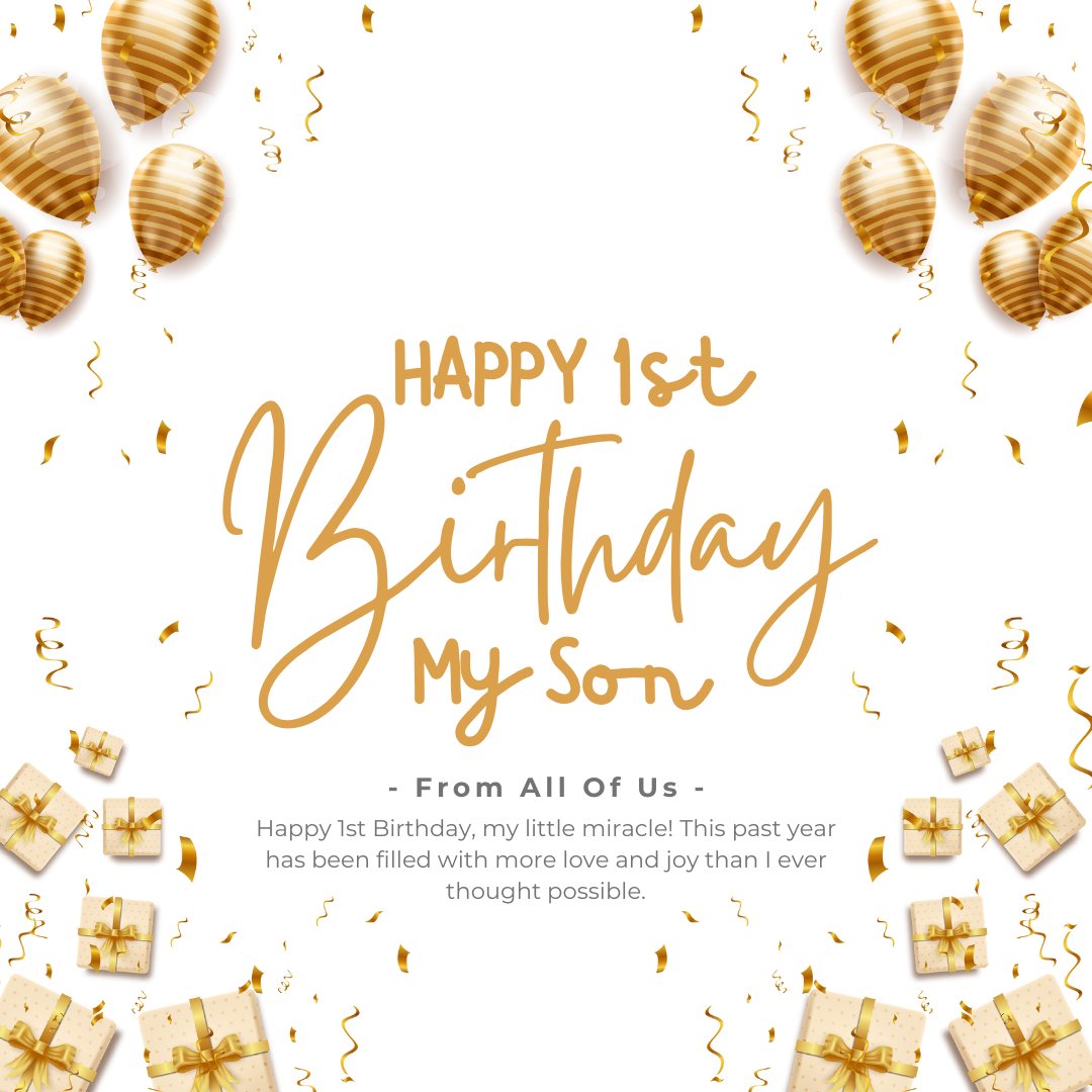 Emotional 1st Birthday Wishes for Son