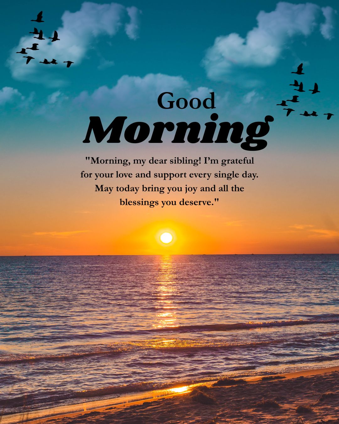 Good Morning Messages for Siblings with Blessings and Gratitude
